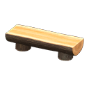 Animal Crossing Log Bench|Dark wood Image