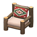 Log Chair Dark wood / Southwestern flair