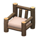 Animal Crossing Log Chair|Dark wood Image