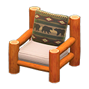 Log Chair Orange wood / Bears