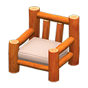 Log Chair Orange wood