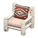 Log Chair White birch / Southwestern flair