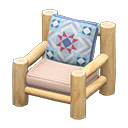 Log Chair White wood / Quilted