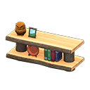 Animal Crossing Log Decorative Shelves|Dark wood Image