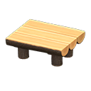 Animal Crossing Log Dining Table|Dark wood Image