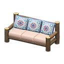 Log Extra-long Sofa Dark wood / Quilted