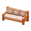 Log Extra-long Sofa Orange wood / Southwestern flair