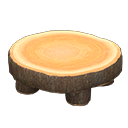 Animal Crossing Log Round Table|Dark wood Image