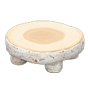 Log Round Table White birch