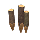 Animal Crossing Log Stakes|Dark wood Image