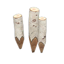 Log Stakes White birch