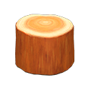 Log Stool Orange wood