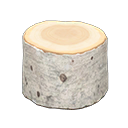 Log Stool White birch