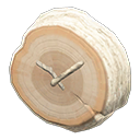 Log Wall-mounted Clock White birch