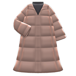 Animal Crossing Long Down Coat|Beige Image