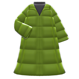 Long Down Coat Green