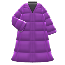 Long Down Coat Purple