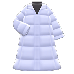 Long Down Coat White