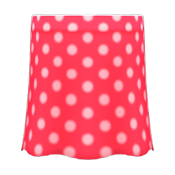 Long Polka Skirt Red