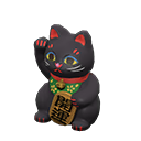Animal Crossing Lucky Cat|Black Image