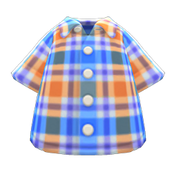 Animal Crossing Madras Plaid Shirt|Blue Image