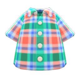 Madras Plaid Shirt Green