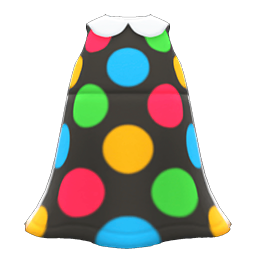 Animal Crossing Marble-dots Dress|Black Image