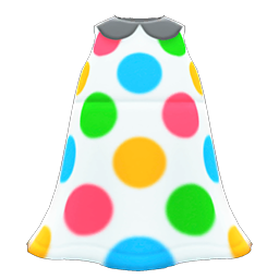 Marble-dots Dress White