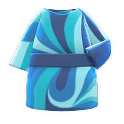 Animal Crossing Marble-print Dress|Blue Image