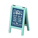 Animal Crossing Menu Chalkboard|Blue Image