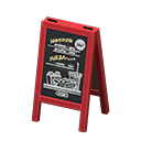 Menu Chalkboard Red