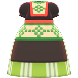 Milkmaid Dress Green