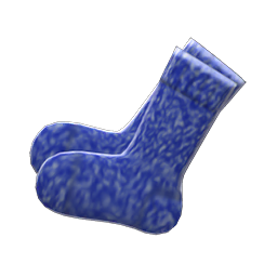 Mixed-tweed Socks Blue