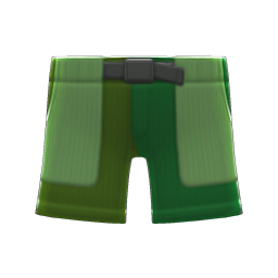 Multicolor Shorts Green