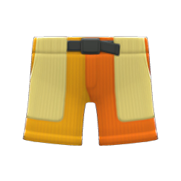 Multicolor Shorts Yellow