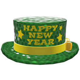 New Year's Silk Hat Green