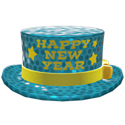 New Year's Silk Hat Light blue