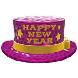 New Year's Silk Hat Pink