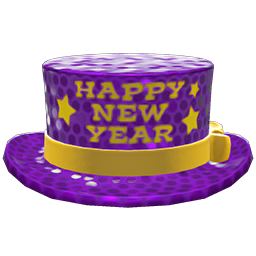 New Year's Silk Hat Purple