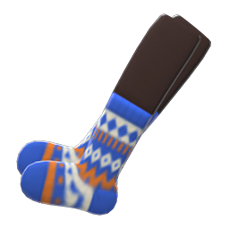 Animal Crossing Nordic Socks|Blue Image