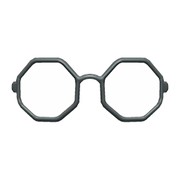 Animal Crossing Octagonal Glasses|Black Image