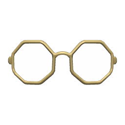 Octagonal Glasses Gold
