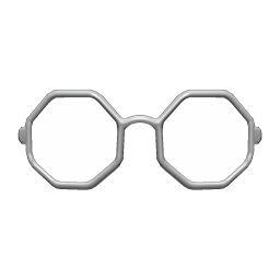 Octagonal Glasses Gray
