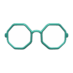 Octagonal Glasses Green