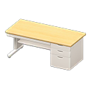 Animal Crossing Office Desk|Beige & white Image