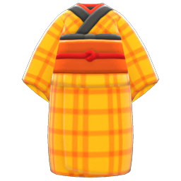 Old Commoner's Kimono Golden yellow