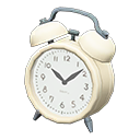 Old-fashioned Alarm Clock White