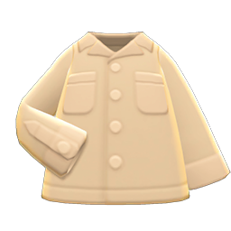 Animal Crossing Open-collar Shirt|Beige Image