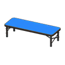 Outdoor Bench Black / Blue