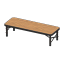 Outdoor Bench Black / Dark wood